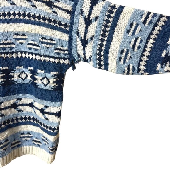 Vintage‎ Granola Girl Jeans Wear 90s Blue Toned Sweater - Picture 3 of 9